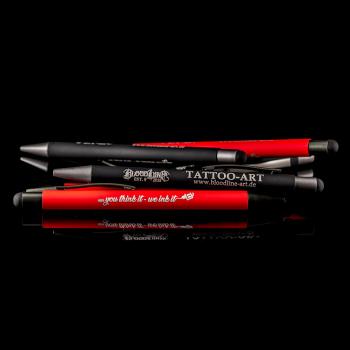 Bloodline Softtouch-Kugelschreiber mit schwarzer Mine und Touchpen-Funktion